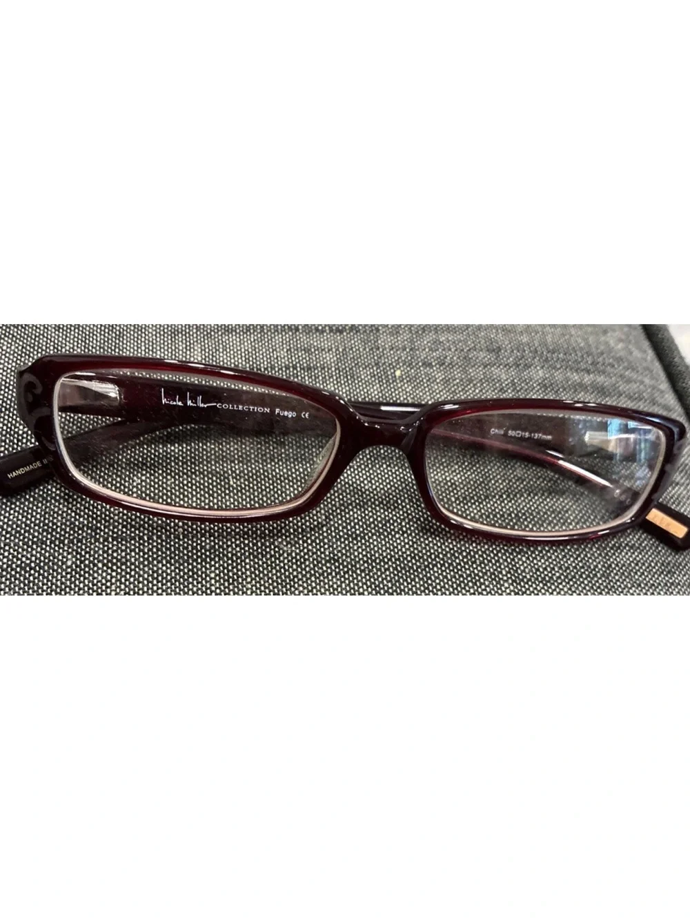 Nichole miller Rectangular - Deep Burgundy eye glass frames